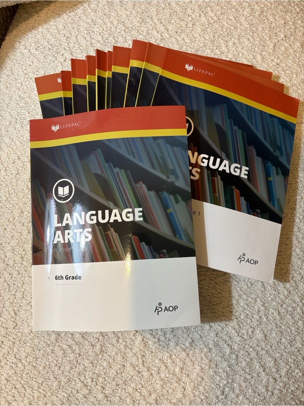 AOP LIFEPAC Language Arts 6th Grade Student Pack and Teacher’s Guide New